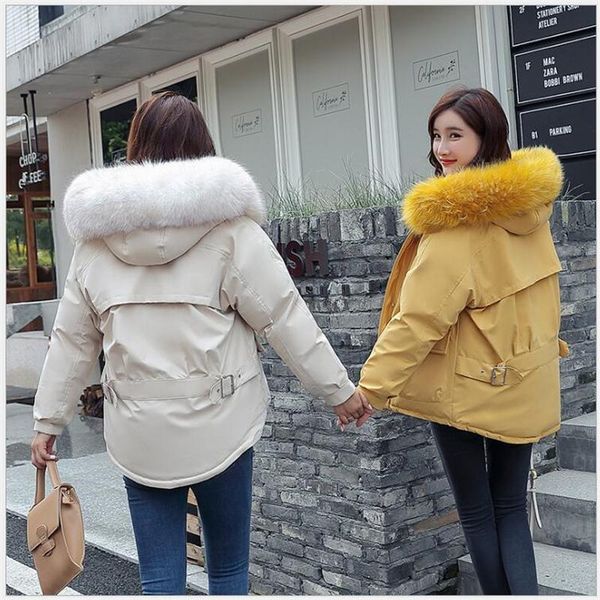 women's trench coats winter jacket women parkas 2021 fashion large fur collar thick warm hooded female coat parka z38, Tan;black
women's trench coats winter jacket women parkas 2021 fashion large fur collar thick warm hooded female coat parka z38, Tan;black