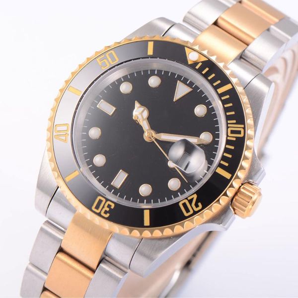 wristwatches 40mm black dial sapphire glass ceramic bezel date seeing case back miyota 8215 automatic men's wristwatch, Slivery;brown
wristwatches 40mm black dial sapphire glass ceramic bezel date seeing case back miyota 8215 automatic men's wristwatch, Slivery;brown