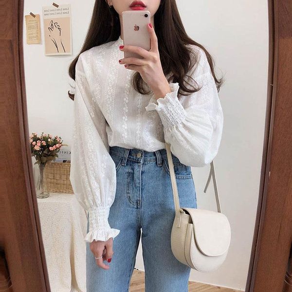 women's blouses & shirts qweek lace blouse women long sleeve shirt korean style casual white spring elegant ladies linen cotton 2021
women's blouses & shirts qweek lace blouse women long sleeve shirt korean style casual white spring elegant ladies linen cotton 2021