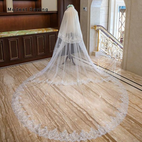 bridal veils elegant ivory 3.5 meters 2 layers cathedral sequined lace wedding 2021 with comb royal veil accessories, Black
bridal veils elegant ivory 3.5 meters 2 layers cathedral sequined lace wedding 2021 with comb royal veil accessories, Black