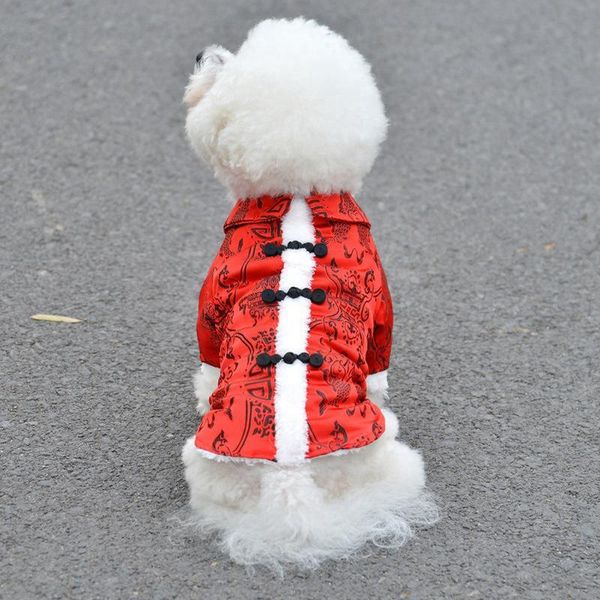 dog apparel cat year coat pet clothes with chinese style tang suit costume button supplies
dog apparel cat year coat pet clothes with chinese style tang suit costume button supplies