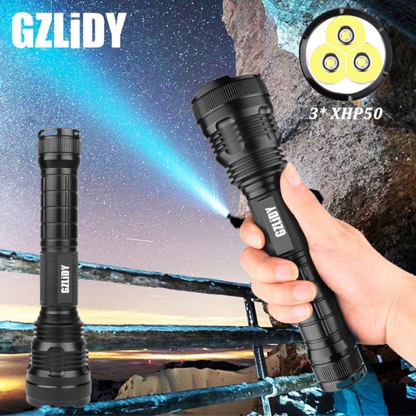 3x xhp50 led powerful waterproof aluminum alloy torch powered by 18650 or 26650 battery suitable for outdoor lighting flashlights torches
3x xhp50 led powerful waterproof aluminum alloy torch powered by 18650 or 26650 battery suitable for outdoor lighting flashlights torches