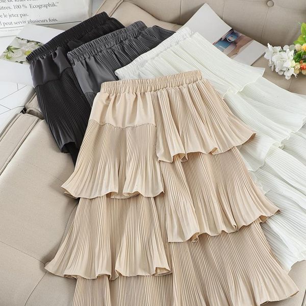 womens skirts autumn irregular cakee layered cotton blend long elastic waist pleasted ruffles tiered high low a line, Black
womens skirts autumn irregular cakee layered cotton blend long elastic waist pleasted ruffles tiered high low a line, Black