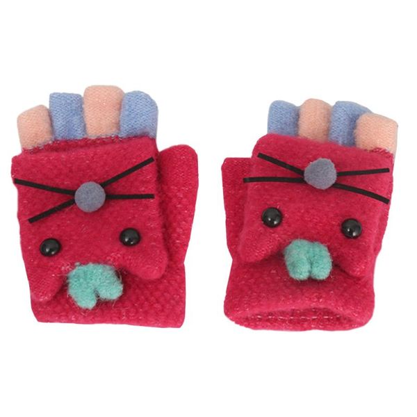 party favor 1 pair winter half finger cartoon knitted cat pattern mitts 
party favor 1 pair winter half finger cartoon knitted cat pattern mitts