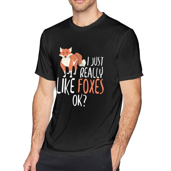 men's t-shirts i just really like foxes ok shirts for men graphic tee fashion casual slim fit top, White;black
men's t-shirts i just really like foxes ok shirts for men graphic tee fashion casual slim fit top, White;black