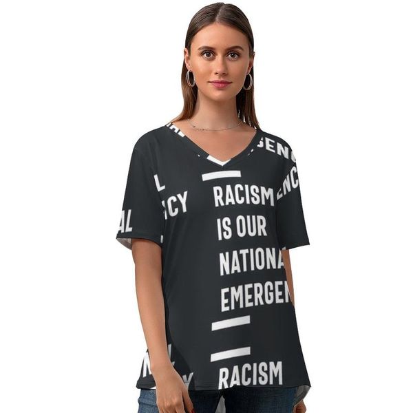 women's t-shirt racism t shirt street wear pattern lady kawaii short-sleeve v neck tshirt oversize, White
women's t-shirt racism t shirt street wear pattern lady kawaii short-sleeve v neck tshirt oversize, White