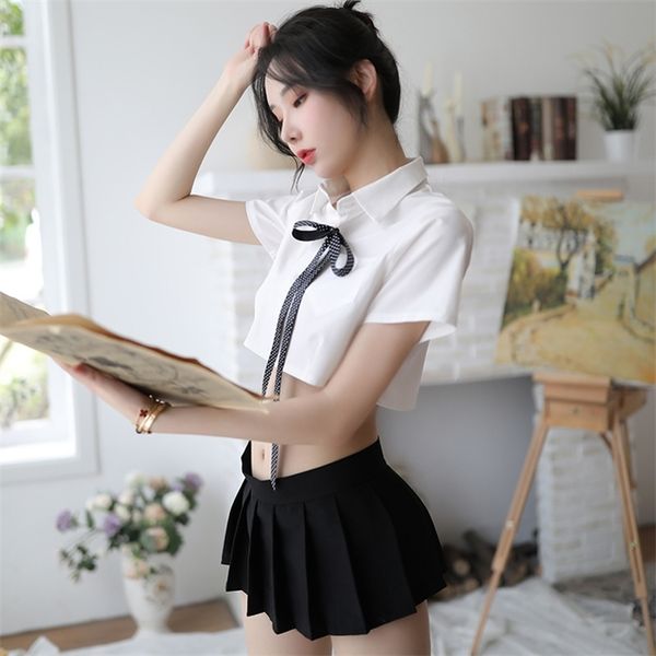 women clothes autumnwhite shirt black underwear role playing women kawaii lingerie set womens pajamas, Black;white
women clothes autumnwhite shirt black underwear role playing women kawaii lingerie set womens pajamas, Black;white