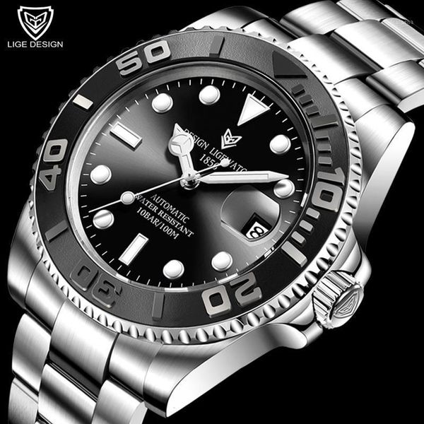 men mechanical wristwatch stainless steel 316l watch sapphire glass watches nh35 reloj hombre wristwatches, Slivery;brown
men mechanical wristwatch stainless steel 316l watch sapphire glass watches nh35 reloj hombre wristwatches, Slivery;brown