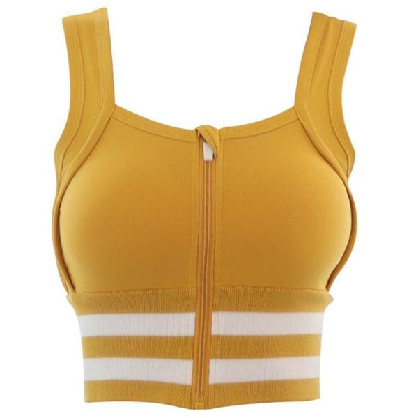 women yoga sport high impact bra push up zipper shockproof workout crop vest k43e gym clothing, White;black
women yoga sport high impact bra push up zipper shockproof workout crop vest k43e gym clothing, White;black