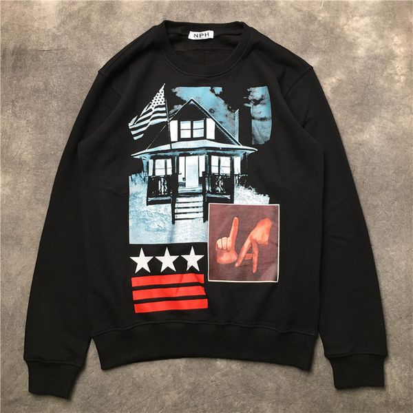 men's hoodies & sweatshirts male star striped paint banner printed veet drake coarse wool hip hop street # g88, Black
men's hoodies & sweatshirts male star striped paint banner printed veet drake coarse wool hip hop street # g88, Black