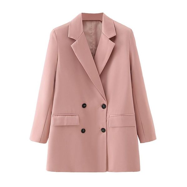 pink suit blazer women autumn double breasted jackets ladies formal women's suits & blazers, White;black
pink suit blazer women autumn double breasted jackets ladies formal women's suits & blazers, White;black