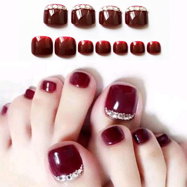 false nails crystal exquisite fake toenails black or red short square full coverage glamour nail art decoration manicure accessories, Red;gold
false nails crystal exquisite fake toenails black or red short square full coverage glamour nail art decoration manicure accessories, Red;gold
