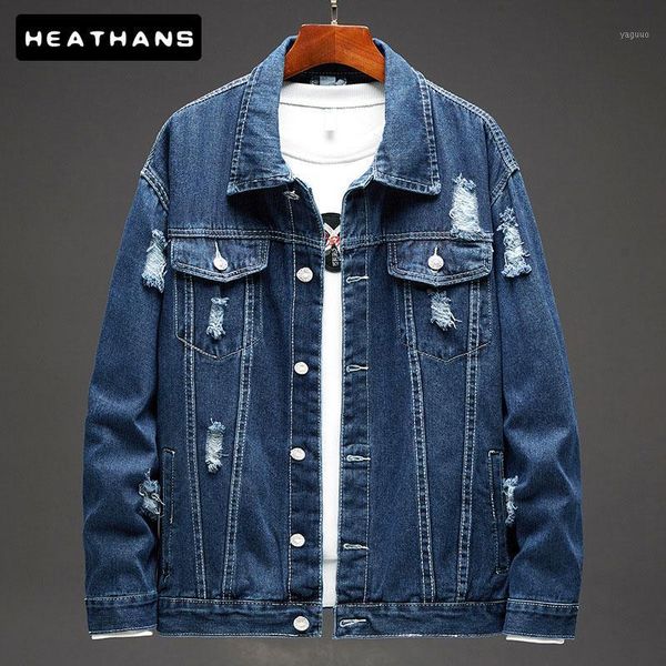 casual denim jackets men spring autumn fashion holes personalized jacket men's long sleeves shirt male blue jean top, Black;brown
casual denim jackets men spring autumn fashion holes personalized jacket men's long sleeves shirt male blue jean top, Black;brown