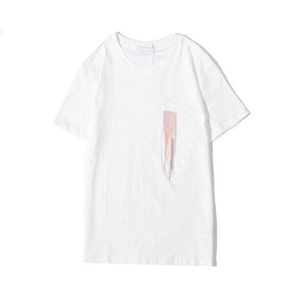 2021 summer designers men women t-shirt tassel rainbow letter embroidery cotton round neck casual t shirts long clothing short sleeved tees, White;black
2021 summer designers men women t-shirt tassel rainbow letter embroidery cotton round neck casual t shirts long clothing short sleeved tees, White;black