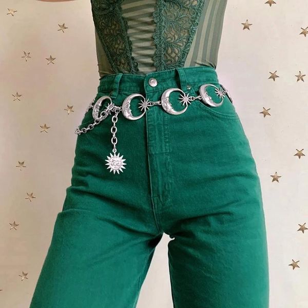 belts harajuku punk moon metal women vintage high waist chain gothic sun silver pendant female, Black;brown
belts harajuku punk moon metal women vintage high waist chain gothic sun silver pendant female, Black;brown
