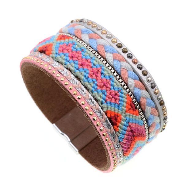 tennis handmade wrap bohemia bracelets for women charm leather & bangles magnetic clasp bracelet fashion jewelry, Golden;silver
tennis handmade wrap bohemia bracelets for women charm leather & bangles magnetic clasp bracelet fashion jewelry, Golden;silver