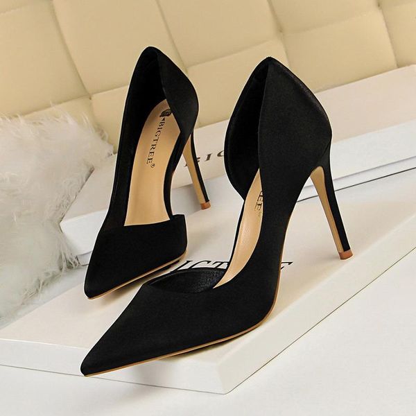 dress shoes stiletto satin shallow mouth pointed toe side hollow nightclub single women green high heels luxury, Black
dress shoes stiletto satin shallow mouth pointed toe side hollow nightclub single women green high heels luxury, Black