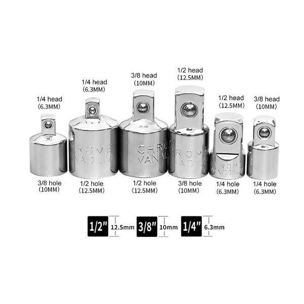 hand tools 6pcs ratchet wrench socket converter head sleeve adapter 1/2 big 3/8 1/4 steel household tool
hand tools 6pcs ratchet wrench socket converter head sleeve adapter 1/2 big 3/8 1/4 steel household tool
