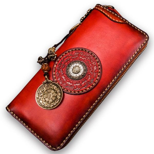 handmade women men cow leather wallets embossing chinese hasp bag purses long clutch wallet card holder cell phone pocket, Red;black
handmade women men cow leather wallets embossing chinese hasp bag purses long clutch wallet card holder cell phone pocket, Red;black