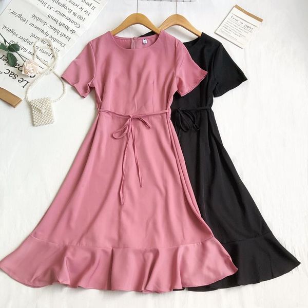 casual dresses fitaylor summer office lady o-neck short sleeve lace-up women sweet solid color high waist a-line long, Black;gray
casual dresses fitaylor summer office lady o-neck short sleeve lace-up women sweet solid color high waist a-line long, Black;gray