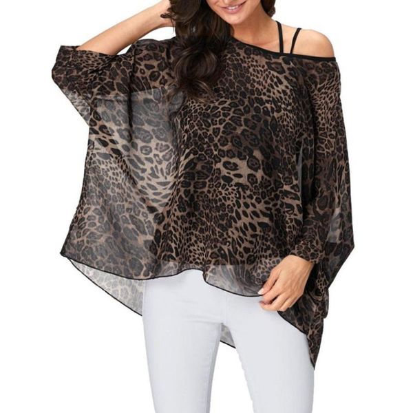 leopard printed chiffon blouse women o-neck three quarter sleeve party blouses casual loose daily woman women's & shirts, White
leopard printed chiffon blouse women o-neck three quarter sleeve party blouses casual loose daily woman women's & shirts, White