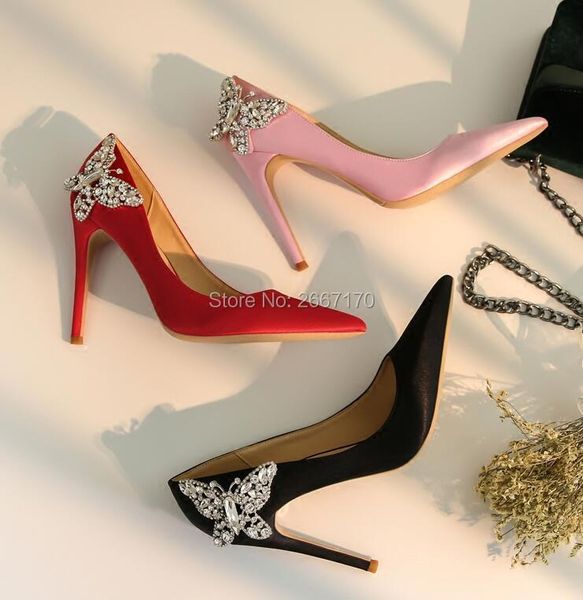 zapatos mujer red pink black satin pumps crystal butterfly embellished shoes lady dress pointed toe high heels prom women
zapatos mujer red pink black satin pumps crystal butterfly embellished shoes lady dress pointed toe high heels prom women