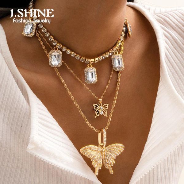 chains j.shine vintage hip hop rhinestones chain necklace for women multilayer square crystal butterfly pendant goth jewelry, Silver
chains j.shine vintage hip hop rhinestones chain necklace for women multilayer square crystal butterfly pendant goth jewelry, Silver