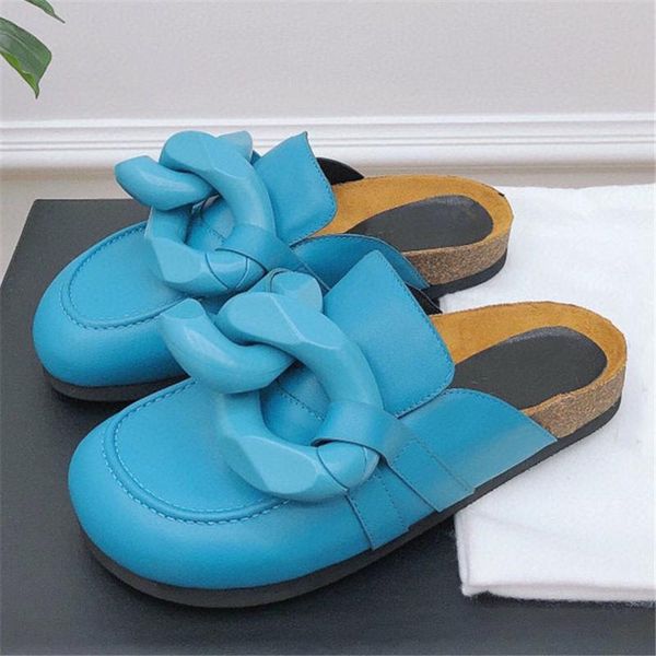 slippers hjwsfdcai women baotou metal chain leather flat mules ladies fashion round toe casual shoes summer beach lazy, Black
slippers hjwsfdcai women baotou metal chain leather flat mules ladies fashion round toe casual shoes summer beach lazy, Black
