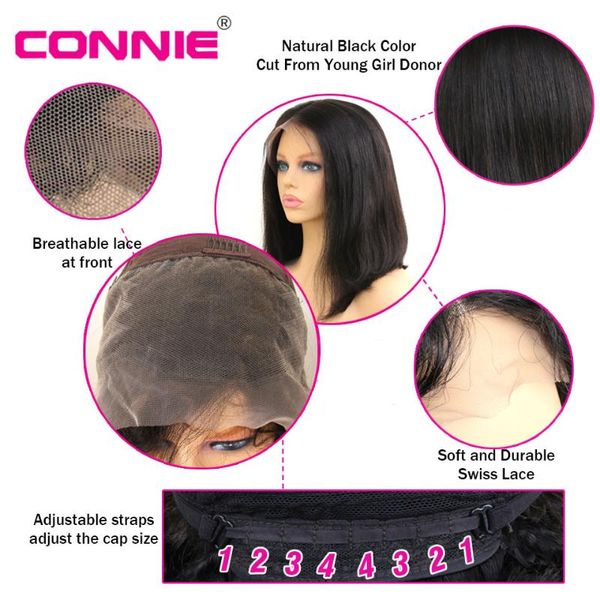 lace wigs connie hair 13x4 short bob front human remy natural black pre plucked bleached knots for women, Black;brown
lace wigs connie hair 13x4 short bob front human remy natural black pre plucked bleached knots for women, Black;brown
