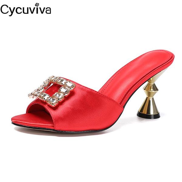slippers runway crystal high heels women square buckle silk mules strange heel party shoes femme open toe summer sandals woman, Black
slippers runway crystal high heels women square buckle silk mules strange heel party shoes femme open toe summer sandals woman, Black