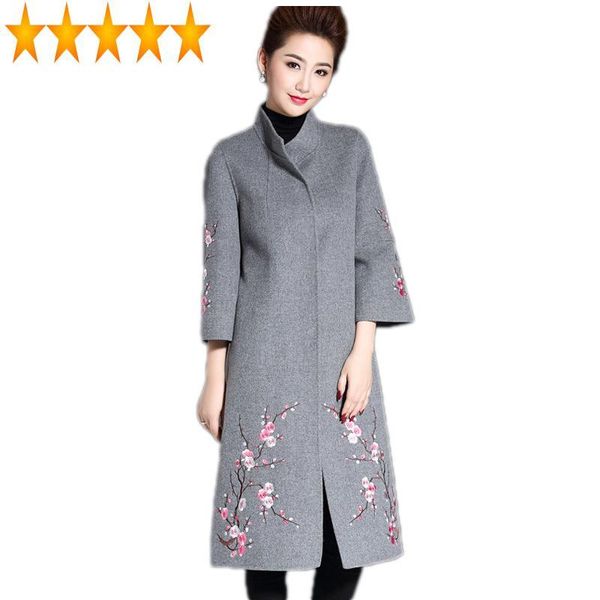women's wool & blends female jacket plus woolen size print jackets long winter coat women abrigos mujer invierno 2021 kj338, Black
women's wool & blends female jacket plus woolen size print jackets long winter coat women abrigos mujer invierno 2021 kj338, Black