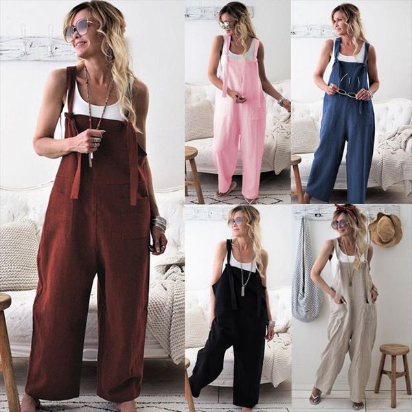 casual loose wide leg strap women jumpsuit cotton linen solid pocket ladies playsuits overalls large size, Black;white
casual loose wide leg strap women jumpsuit cotton linen solid pocket ladies playsuits overalls large size, Black;white