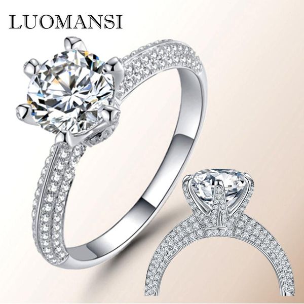 cluster rings luomansi luxury sterling silver solid 925 ring for rgirl engagement wedding fine jewelry mozanstone 0.5ct 1ct 2ct, Golden;silver
cluster rings luomansi luxury sterling silver solid 925 ring for rgirl engagement wedding fine jewelry mozanstone 0.5ct 1ct 2ct, Golden;silver