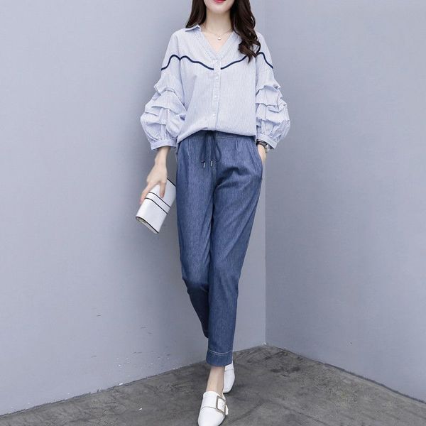 2021 new spring women two piece set female stripe and elastic waist pants suits outfits ladies vintage tracksuit clothing 528p6e, Gray
2021 new spring women two piece set female stripe and elastic waist pants suits outfits ladies vintage tracksuit clothing 528p6e, Gray