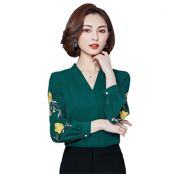women's blouses & shirts korea chiffon blouse women 2021 spring summer embroidery fashion female v-neck casual loose plus size a2502, White
women's blouses & shirts korea chiffon blouse women 2021 spring summer embroidery fashion female v-neck casual loose plus size a2502, White