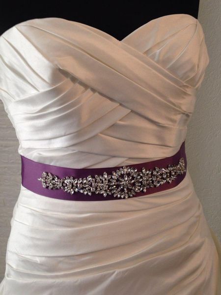 wedding sashes crystal satin belt rhinestone czech stones bride bridal accessories real handmade, White 
wedding sashes crystal satin belt rhinestone czech stones bride bridal accessories real handmade, White