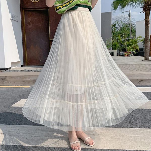 skirts beading midi skirt womens korean fashion mesh ladies pleated casual elastic high waist female tulle vetement femme, Black
skirts beading midi skirt womens korean fashion mesh ladies pleated casual elastic high waist female tulle vetement femme, Black