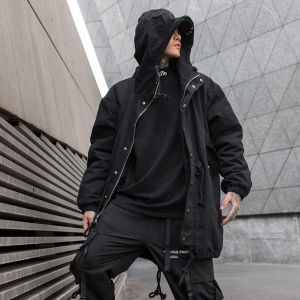 men's trench coats hybskr 2021 autumn hooded loose windbreaker hip hop jackets korean streetwear male casual clothing, Tan;black
men's trench coats hybskr 2021 autumn hooded loose windbreaker hip hop jackets korean streetwear male casual clothing, Tan;black