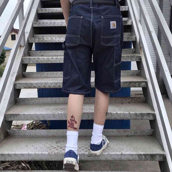 men's jeans 2021 summer washed-up color denim overalls fashion shorts trend casual loose multi-pocket five-point pants, Blue
men's jeans 2021 summer washed-up color denim overalls fashion shorts trend casual loose multi-pocket five-point pants, Blue