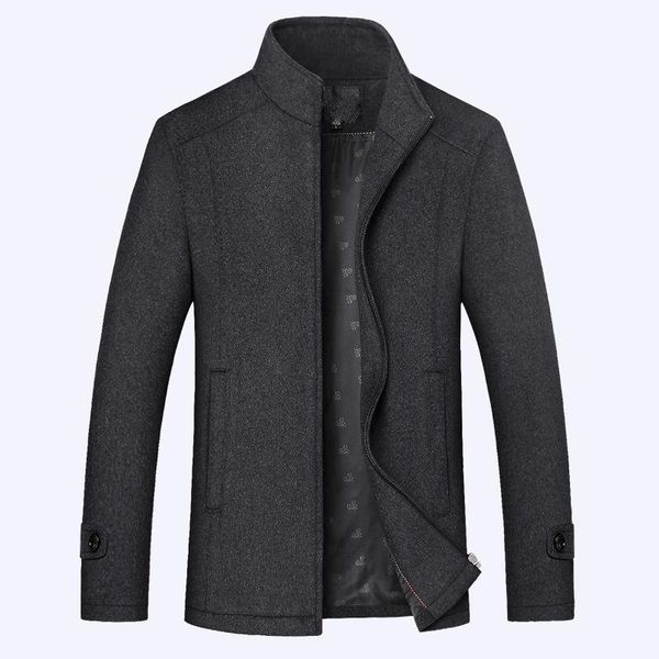 men's wool & blends men clothing 2021 winter woolen coat stand-up collar casual short, Black
men's wool & blends men clothing 2021 winter woolen coat stand-up collar casual short, Black