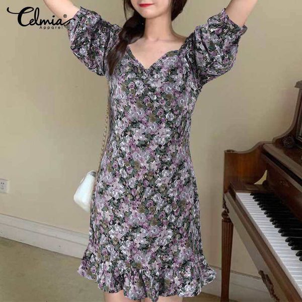 dresses celmia summer sundress women's v-neck floral printed bohemian dress casual short puff sleeve korean ruffles mini vestidos 7, Black;gray
dresses celmia summer sundress women's v-neck floral printed bohemian dress casual short puff sleeve korean ruffles mini vestidos 7, Black;gray