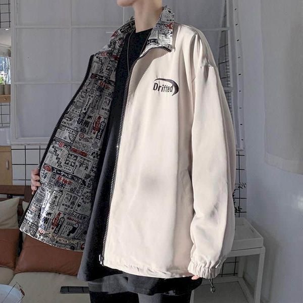 men's and women's double-sided jackets, korean students' casual wear, spring autumn fashion, hong kong fashion personality ja, Black
men's and women's double-sided jackets, korean students' casual wear, spring autumn fashion, hong kong fashion personality ja, Black