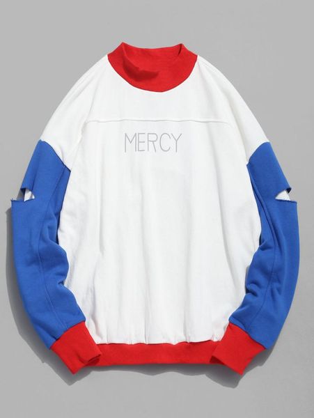 men's casual shirts color block sleeve patch cut out sweatshirt, White;black
men's casual shirts color block sleeve patch cut out sweatshirt, White;black