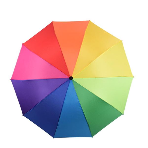 umbrellas women fashion colorful rainbow umbrella three-folding 10 k reinforced windproof strong rain
umbrellas women fashion colorful rainbow umbrella three-folding 10 k reinforced windproof strong rain