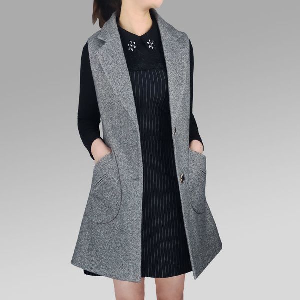jacket size large female and spring korean autumn sleeveless wool blazer long loose vest f2214 wzst, Black;brown
jacket size large female and spring korean autumn sleeveless wool blazer long loose vest f2214 wzst, Black;brown