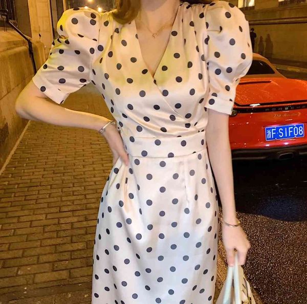 women summer fashion v-neck vestidos office lady short sleeve dot female midi dress 210515, Black;gray
women summer fashion v-neck vestidos office lady short sleeve dot female midi dress 210515, Black;gray