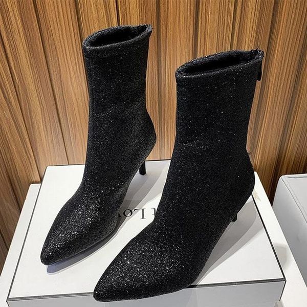 boots women solid thin heel shiny ankle ladies pointed toe short female mid heels commute comfortable elegant shoes 2021, Black
boots women solid thin heel shiny ankle ladies pointed toe short female mid heels commute comfortable elegant shoes 2021, Black