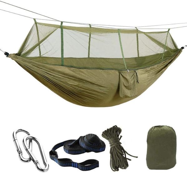 1/2 person camping hammock with mosquito net portable hanging bed strength parachute fabric sleep swing for garden ,travel camp furniture
1/2 person camping hammock with mosquito net portable hanging bed strength parachute fabric sleep swing for garden ,travel camp furniture