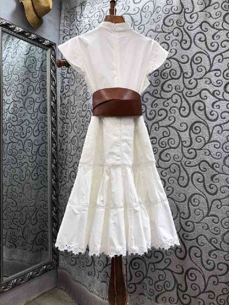 dresses summer women hollow out lace embroidery wide belt deco sleeveless white black gown casual, Black;gray
dresses summer women hollow out lace embroidery wide belt deco sleeveless white black gown casual, Black;gray