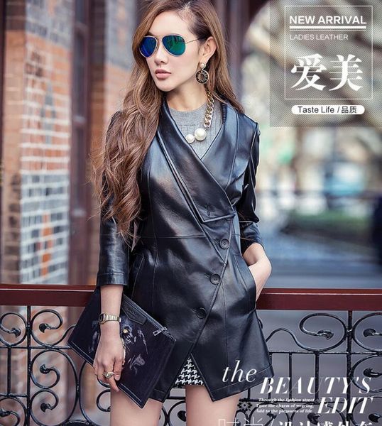women's leather & faux quality is very good fashion women jacket plus size 2021 spring slim fit long coat ladies trench, Black
women's leather & faux quality is very good fashion women jacket plus size 2021 spring slim fit long coat ladies trench, Black